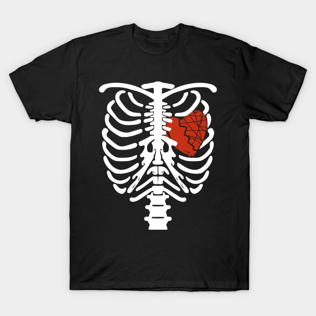 Skeleton Chest T-Shirt by Lamink